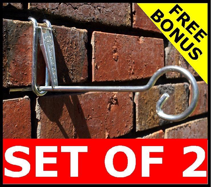 NEW 2 Set Brick Wall Hook Metal Hooks Garden Hanger Hanging Plant