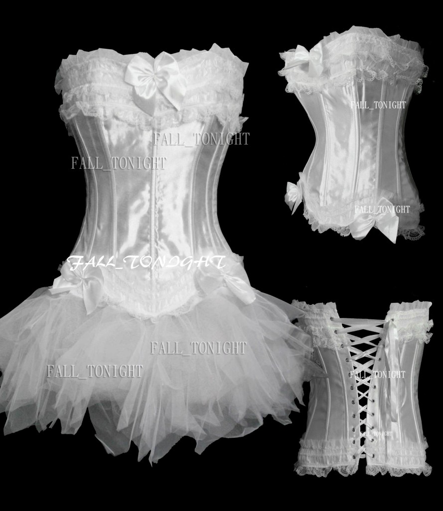 white corset skirt