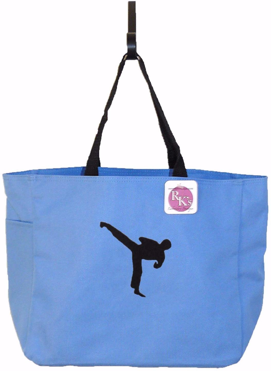 Karate Kick Martial Arts Essential Tote Bag + Free Monogram Custom Embroidered eBay