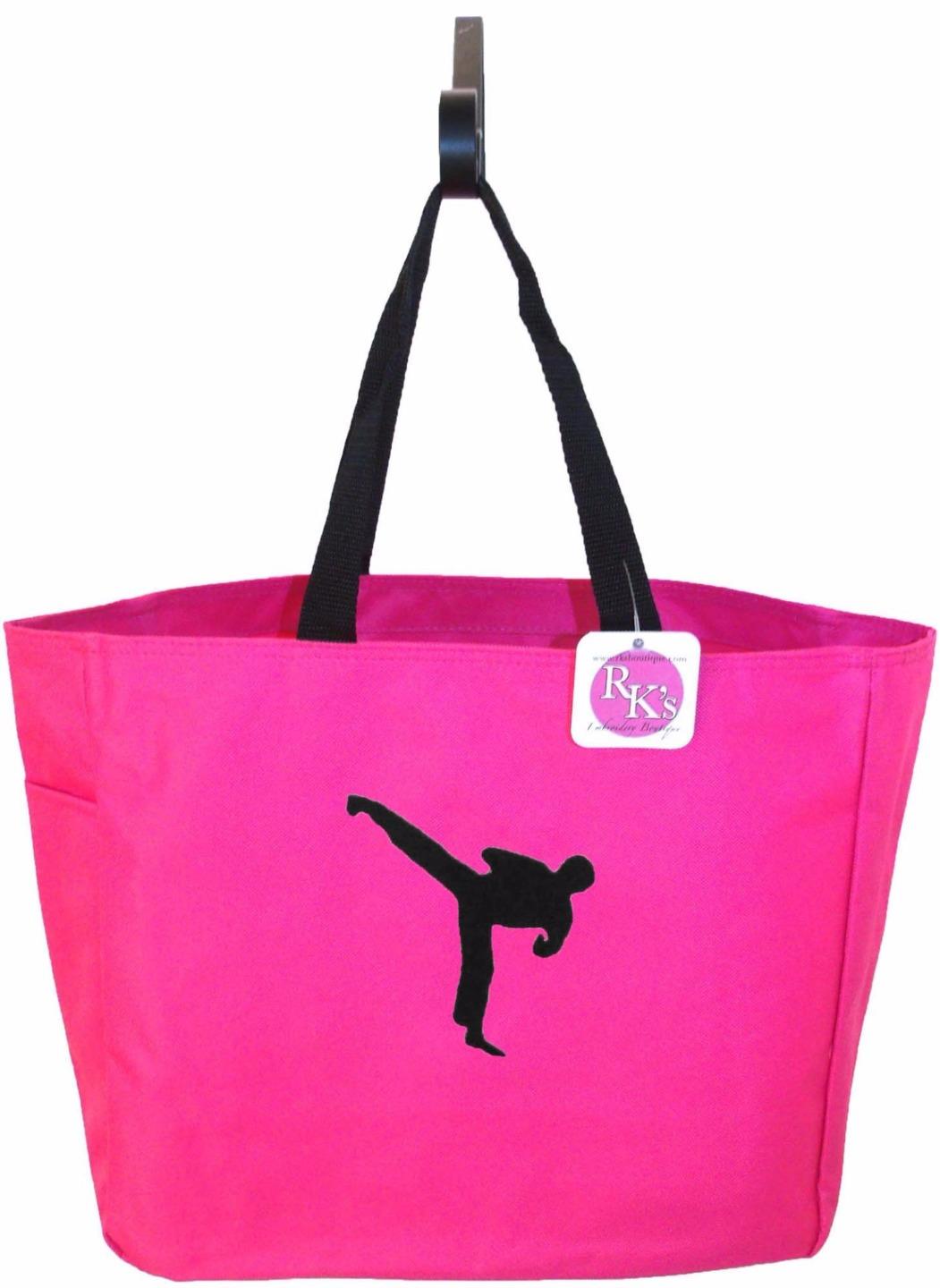 Karate Kick Martial Arts Essential Tote Bag + Free Monogram Custom