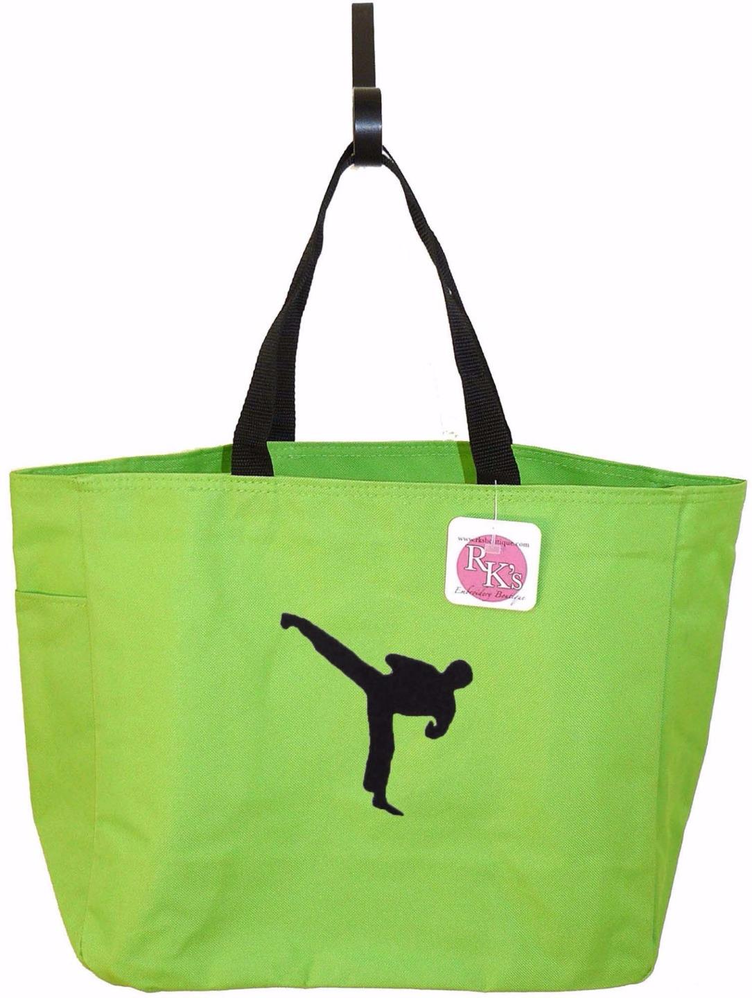 Karate Kick Martial Arts Essential Tote Bag + Free Monogram Custom Embroidered eBay