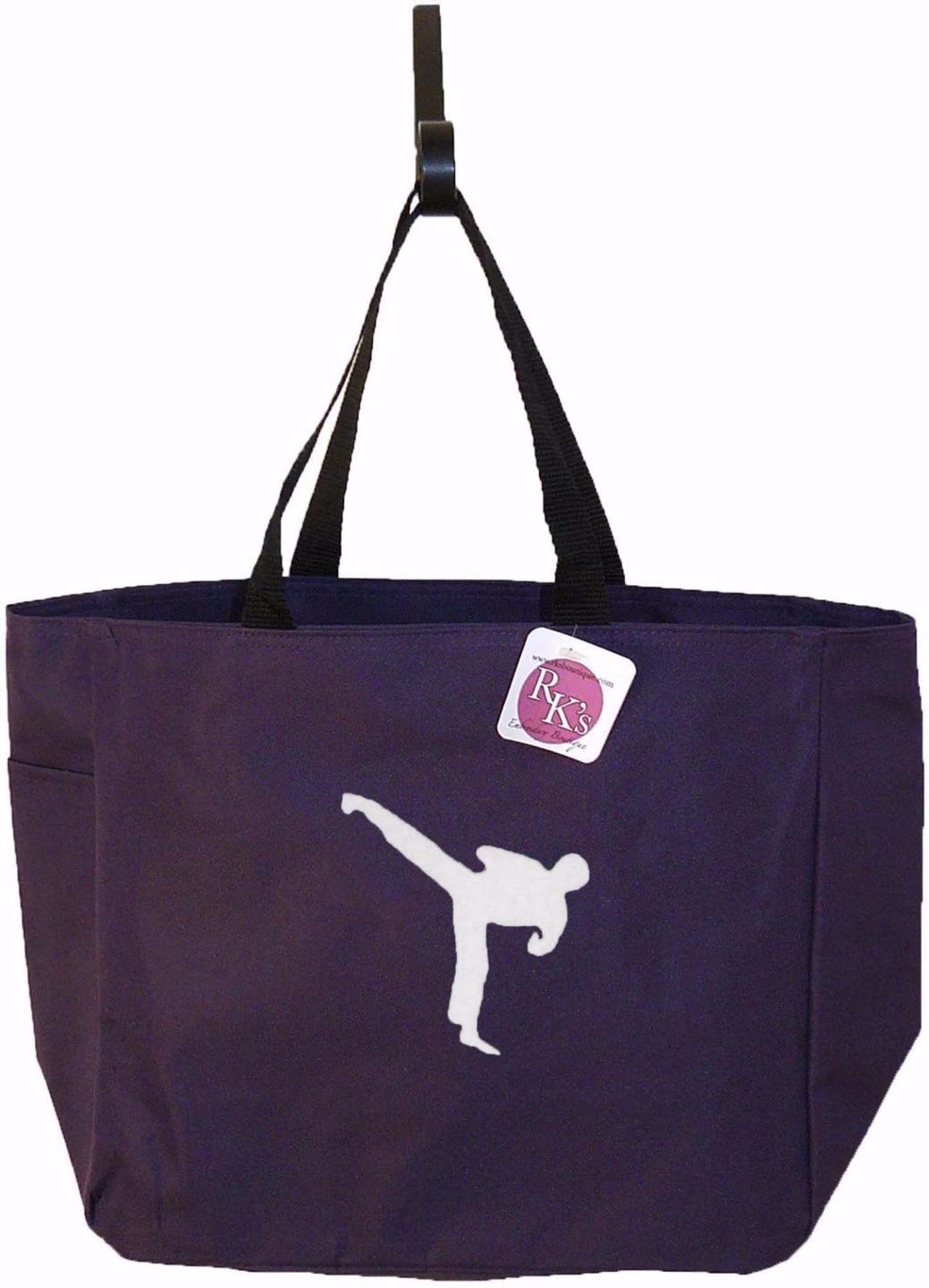Karate Kick Martial Arts Essential Tote Bag + Free Monogram Custom Embroidered eBay