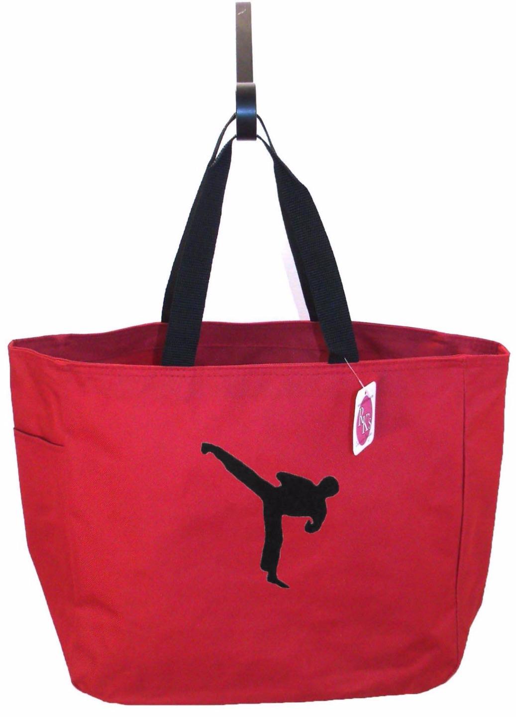 Karate Kick Martial Arts Essential Tote Bag + Free Monogram Custom Embroidered eBay