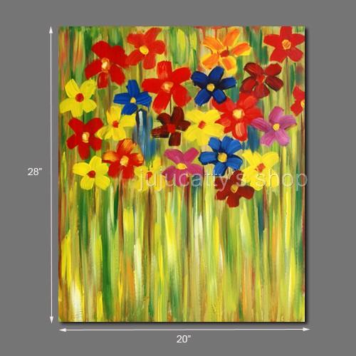 Abstract Oil painting canvas Art floral wall decor 786
