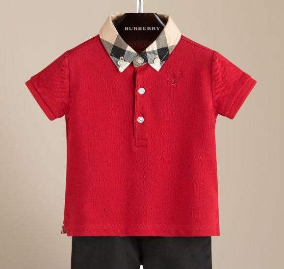 NEW Authentic BURBERRY Boys Polo Shirt TShirt Size 6 9 12 18 Months 2