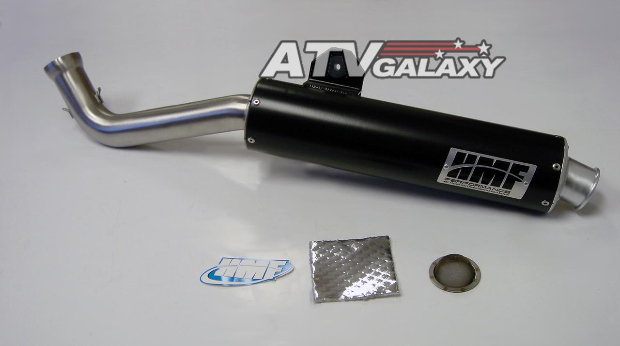 HMF Black Exhaust Pipe Slip On Muffler Yamaha Grizzly 700 2007 2016