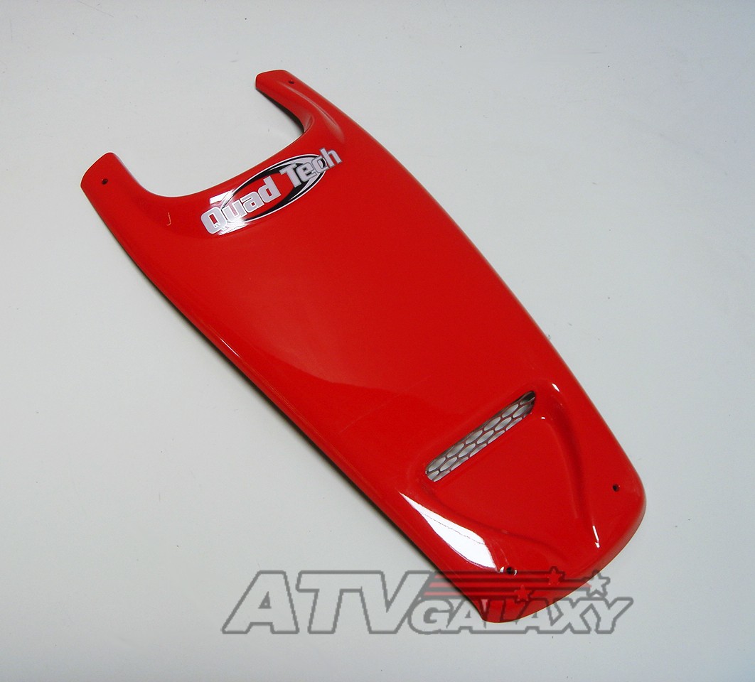 Quad Tech Front Red Carbon Fiber Hood Scoop Honda TRX250R TRX 250R Full