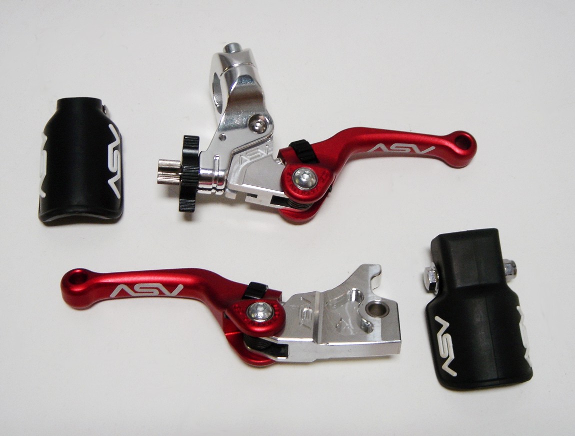 ASV RED C6 SHORTY Brake & Clutch Levers Kit Honda TRX450R TRX 450R 06