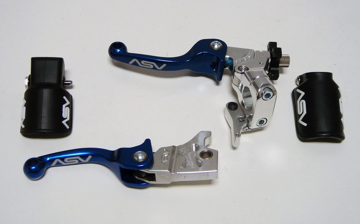 ASV F3 Shorty Blue Brake Clutch Levers Kit Yamaha YZ250F YZ450F 01 02