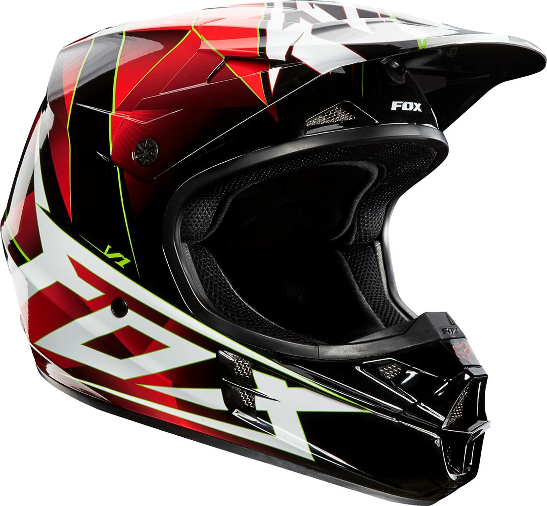 2014 FOX RACING V1 RADEON Helmet RED 07132003 ALL SIZES MX ATV eBay