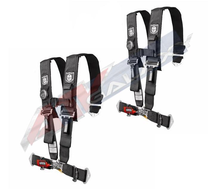 Pro Armor 5 Point Harness 3" Pads Seat Belt PAIR BLACK Polaris RZR 800