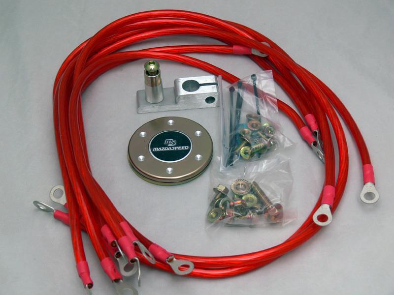 UNIVERSAL GROUND WIRE EARTH GROUNDING SYSTEM KIT fit MAZDA (RED) eBay