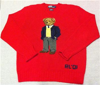 ralph lauren teddy bear knit