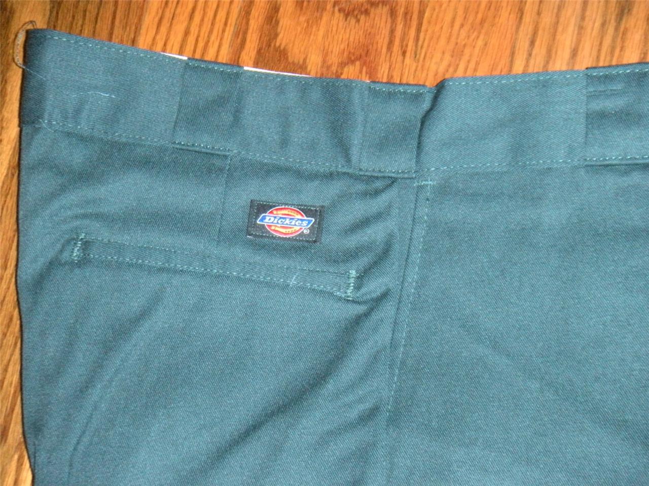 DICKIES MENS CLASSIC FIT WORK PANTS Hunter Green Durable 874 NWT