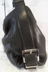 MICHAEL KORS BLACK LEATHER RILE...