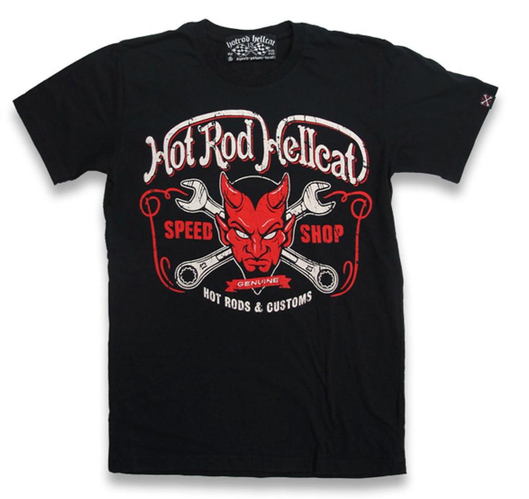 MENS NEW ROCKABILLY LIQUOR BRAND TSHIRT DEVIL SPANNER SPEED SHOP