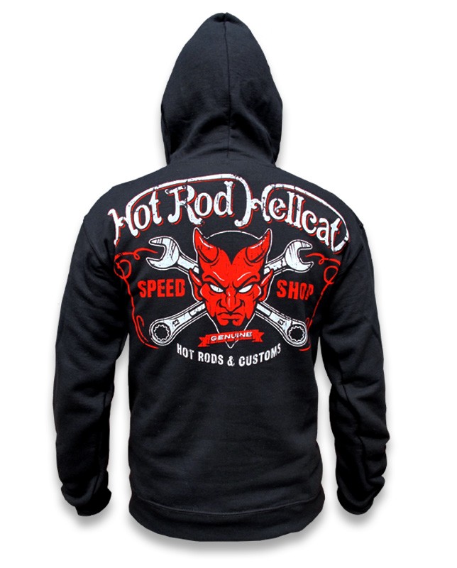 MENS ROCKABILLY HOODIE RETRO FLEECY JACKET HOTROD HOODY NEW HOT ROD