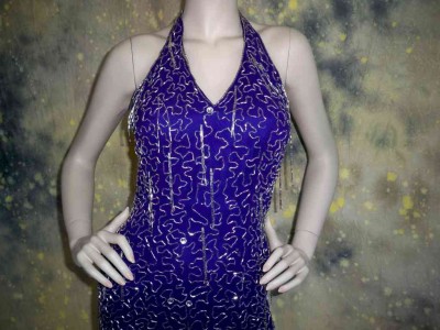 Sexy Flapper Dress on Vtg 80s Sexy Flapper Sequin Blue Silk Trophy Dress 4   Ebay