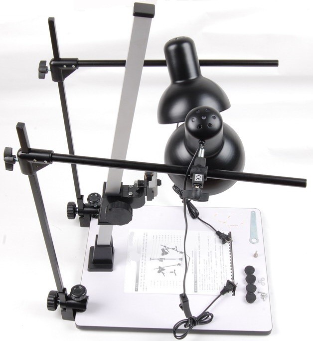 Camera Photo Copy Macro Stand Base 28" Tall Column with 300W Light Arm