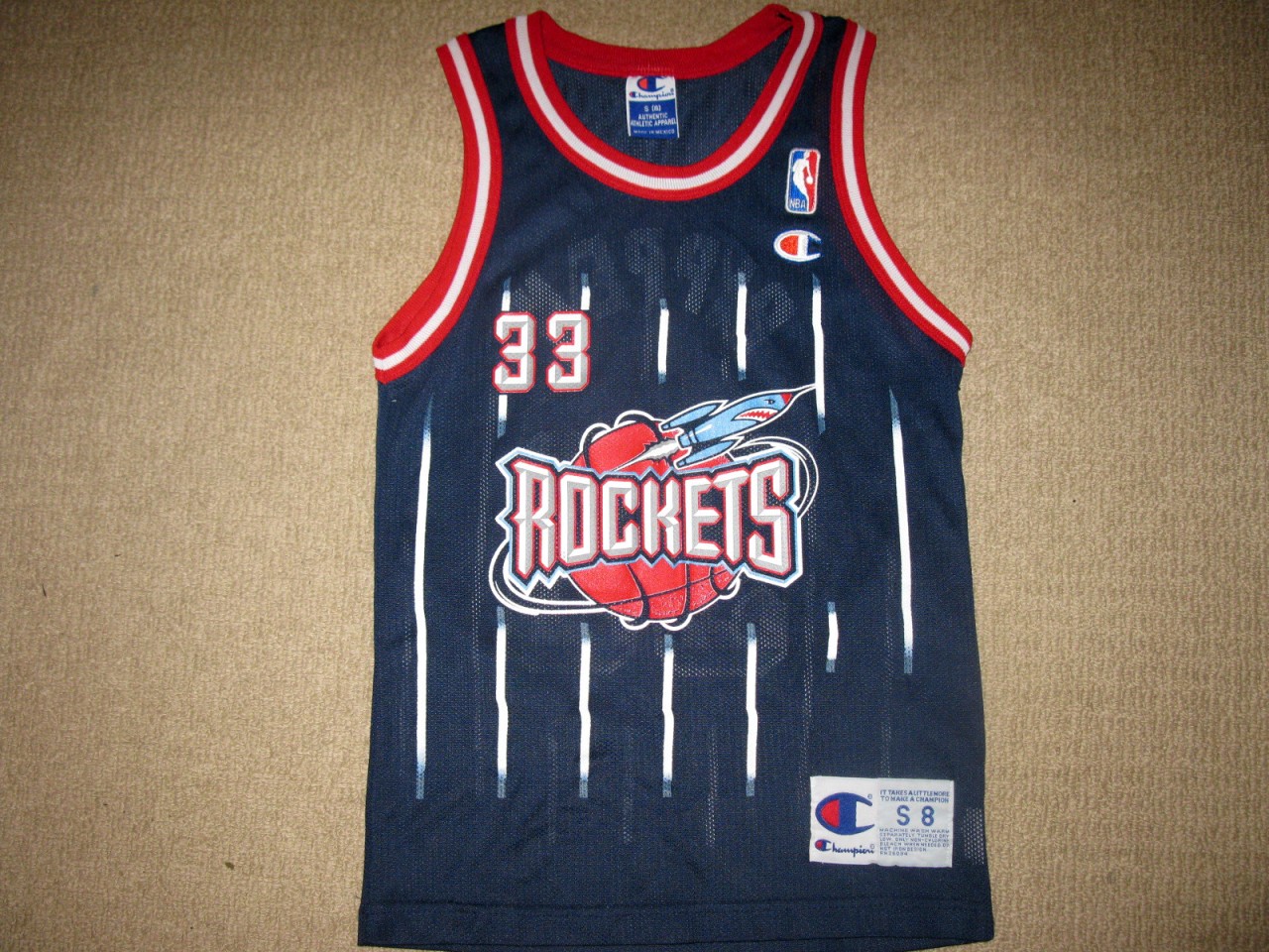 NBA SCOTTIE PIPPEN HOUSTON ROCKETS RARE JERSEY YOUTH S