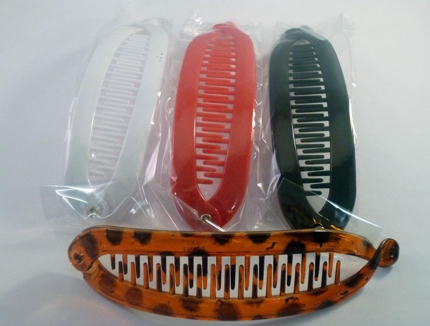 Large 16cm 6" Flat Plastic Banana Hair Clip 8 Colour Options eBay