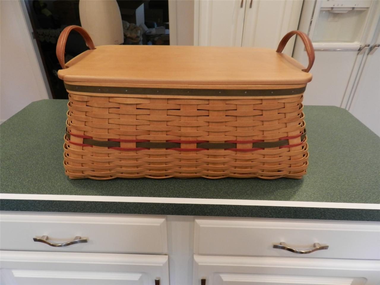 LONGABERGER 2002 HOLIDAY HOSTESS TREASURES BASKET COMBO SET GREEN eBay