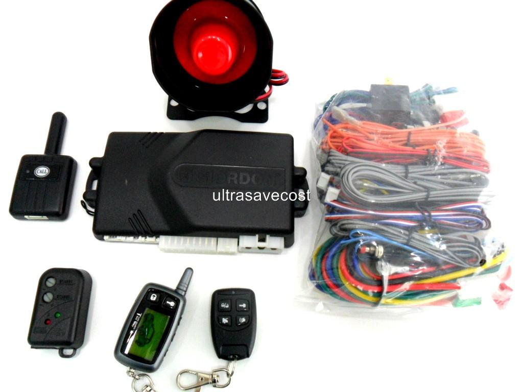 High Quality 2 WAY LCD Remote CAR Alarm System Engine Start Turbo Timer