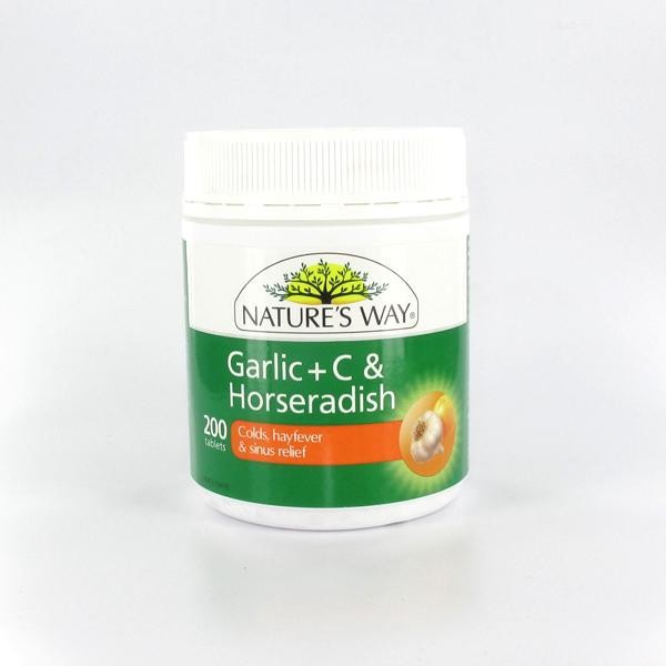 Natures Way Garlic + C and Horseradish *200Tab* eBay