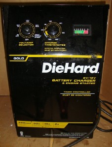 diehard charger battery gold timer wheeled starter engine control