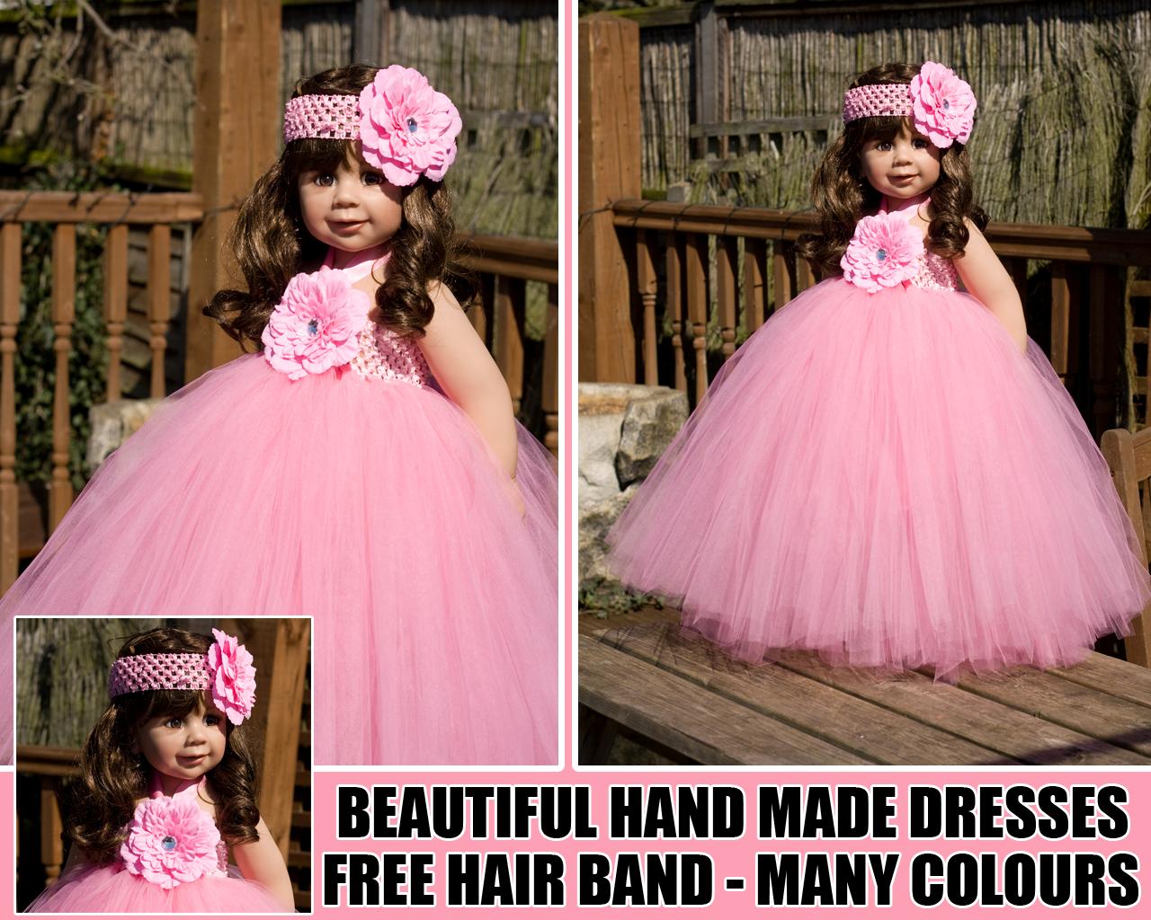 BABY TODDLER TUTU DRESS SKIRT FULL POOFY FLOWER GIRL FAIRY AGE NEWBORN