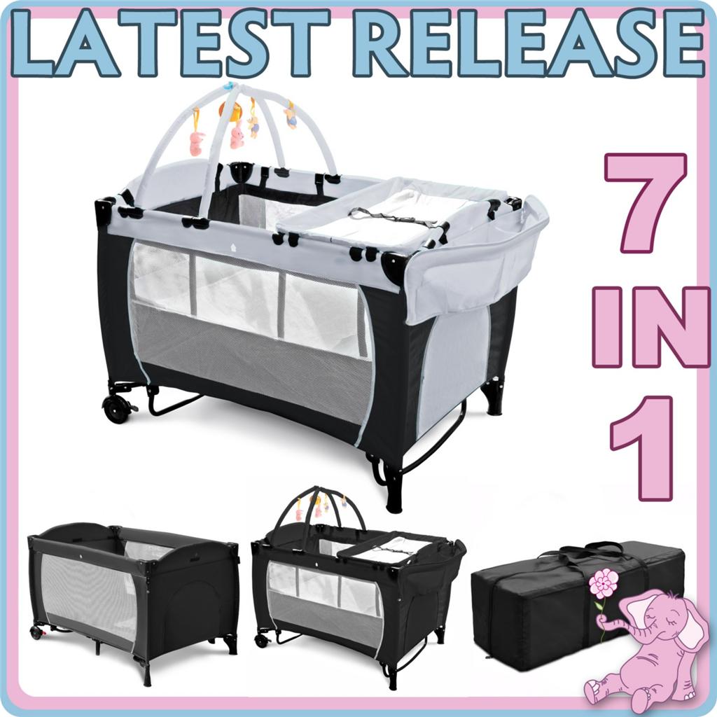 *NEW* 7 In 1 BABY PORTABLE TRAVEL COT PLAYPEN eBay