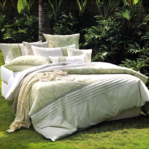 Linen House TINA Green Natural COTTON QUEEN Quilt Doona Duvet Cover Set