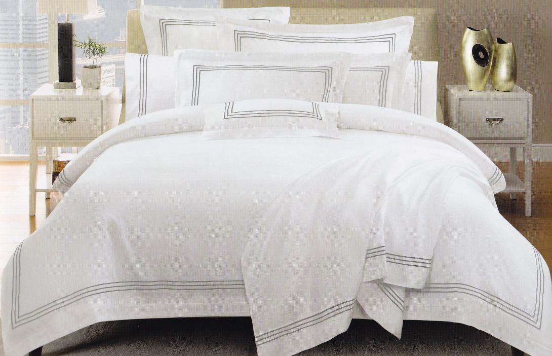 1000TC White Hotel Style Emb Cotton QUEEN/SUPER/KING Quilt Doona Duvet