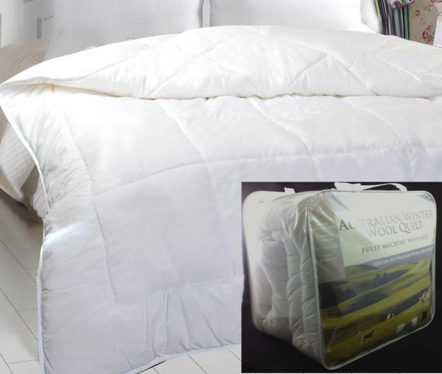 AUSTRALIAN 500 GSM Wool Quilt Doona Duvet Cotton Japara Cover QUEEN