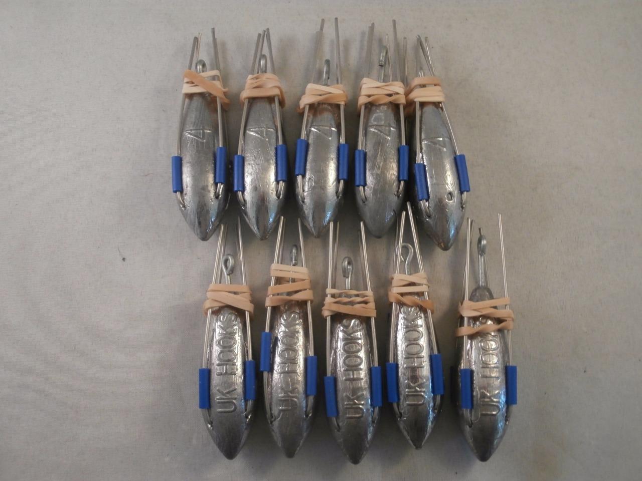 Beach Casting Gripper Lead Weights,with Bait Clips or Loops 10 weights