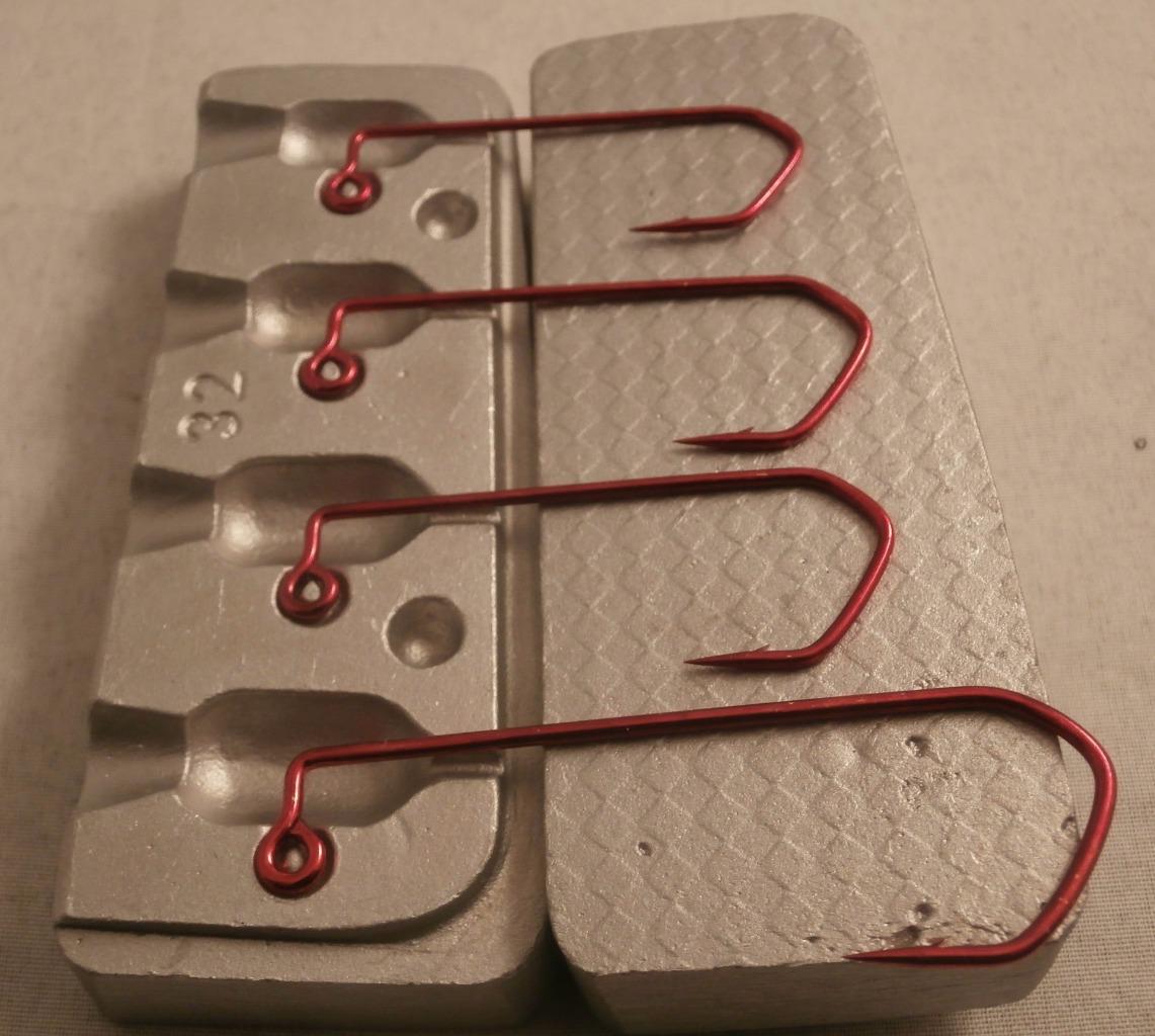 Tube Jig Aluminium Mould 4 different casts Uses VMC 5150 Hooks 2/0, 3/0
