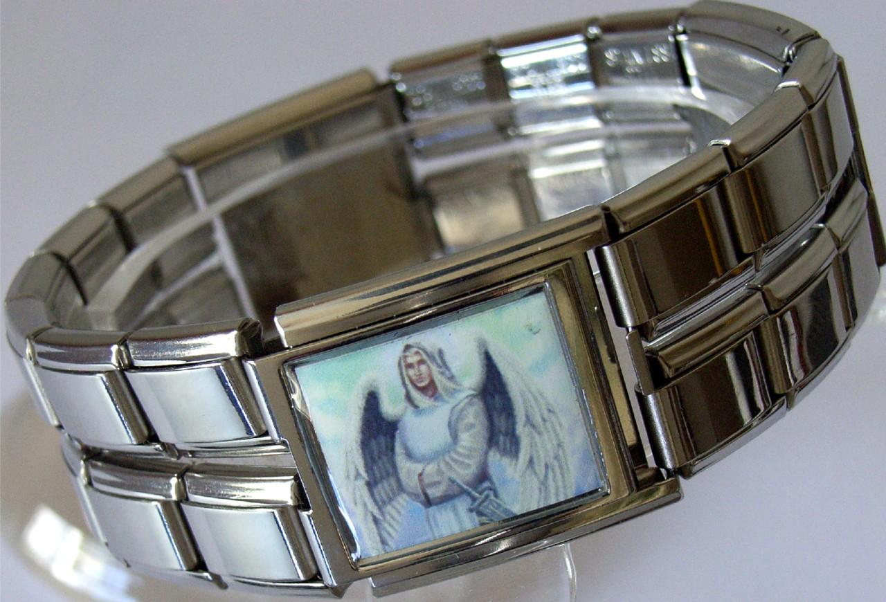 Italian Charm 18mm Raphael Double Band Link Bracelet eBay