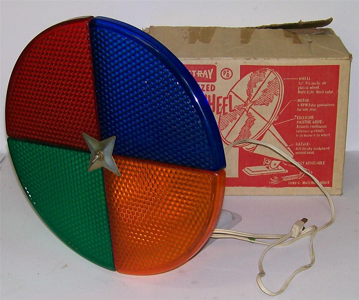 Vintage Aluminum Christmas Tree COLOR WHEEL" w/ Box & Light