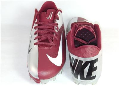 maroon and black cleats