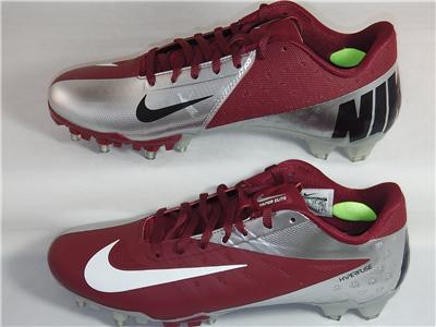 maroon and black cleats