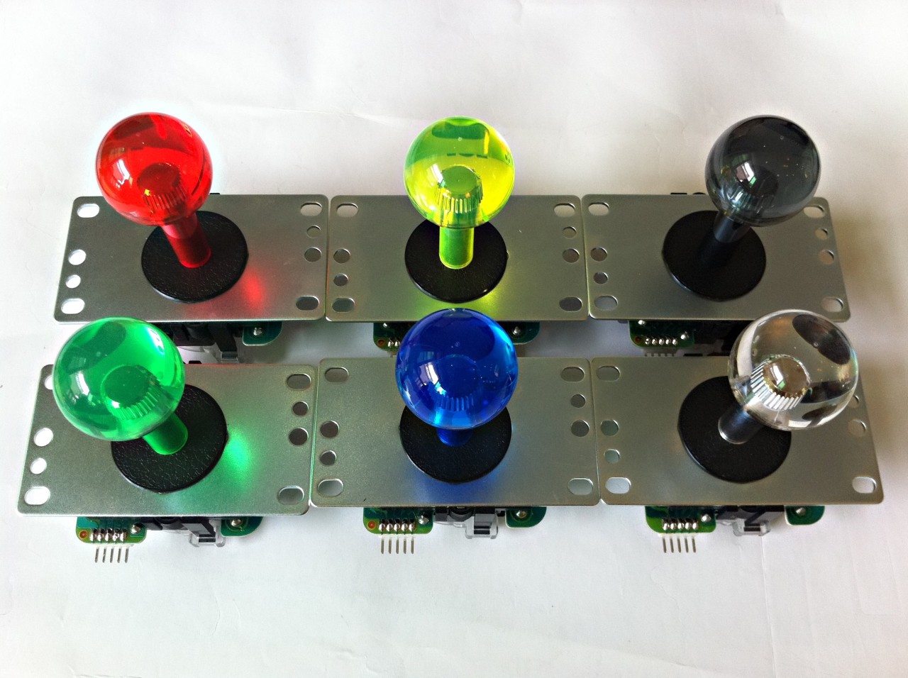 Sanwa joystick JLFTP8YT with translucent Ball Top & shaft cover set Six Color