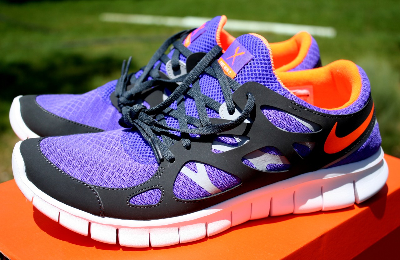 New NIKE Run + Plus 2 Shoes Men 9.5 10 10.5 11 12 Purple Orange | eBay