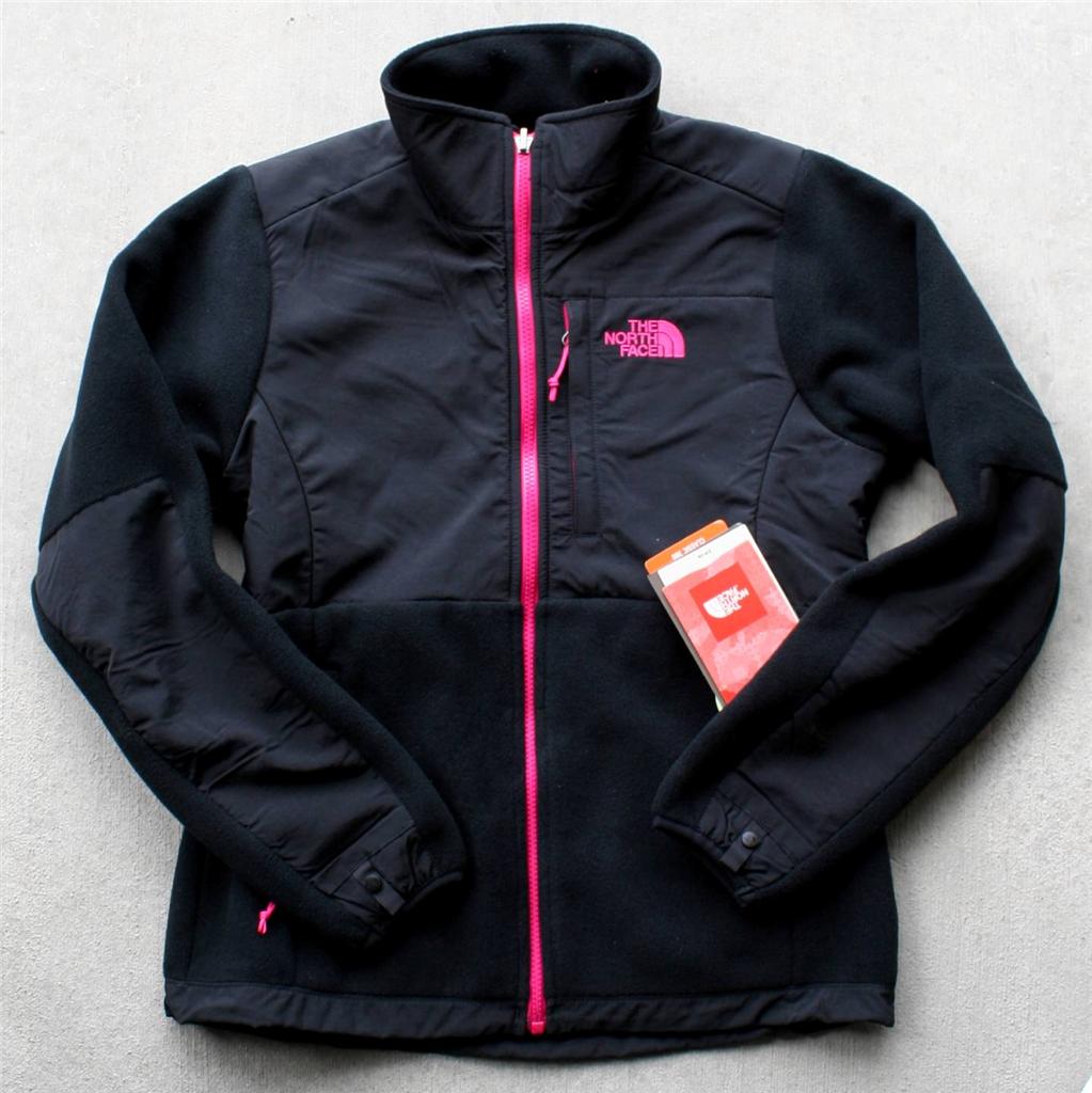 New NORTH FACE Denali Jacket Fleece TNF Black Pink Womens S eBay