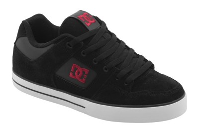 Pure Skate Shoes on Dc Shoes Pure Mens Black Red Red Skateboard Shoes Ebay