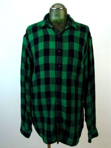 green buffalo plaid flannel shirt