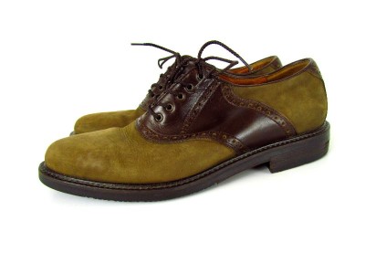 Mens Brown Shoes on Mens Brown Johnston   Murphy Saddle Shoes Nubuck Leather Italy Oxfords