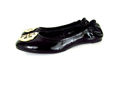 Womens Black Patent Shoes on Womens Black Patent Tory Burch Flats Shoes Slip Ons Stretch Eu 38 Us 7