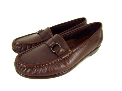 Details about womens brown SAS JEWEL slip ons loafers casual dress