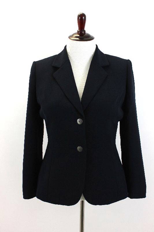 womens navy blue STRESA jacket blazer 2btn classic career business
