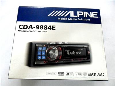 Ipod  Players on Alpine Cda 9884e Cd Mp3 Wma Aac Usb Ipod Car Player   Ebay